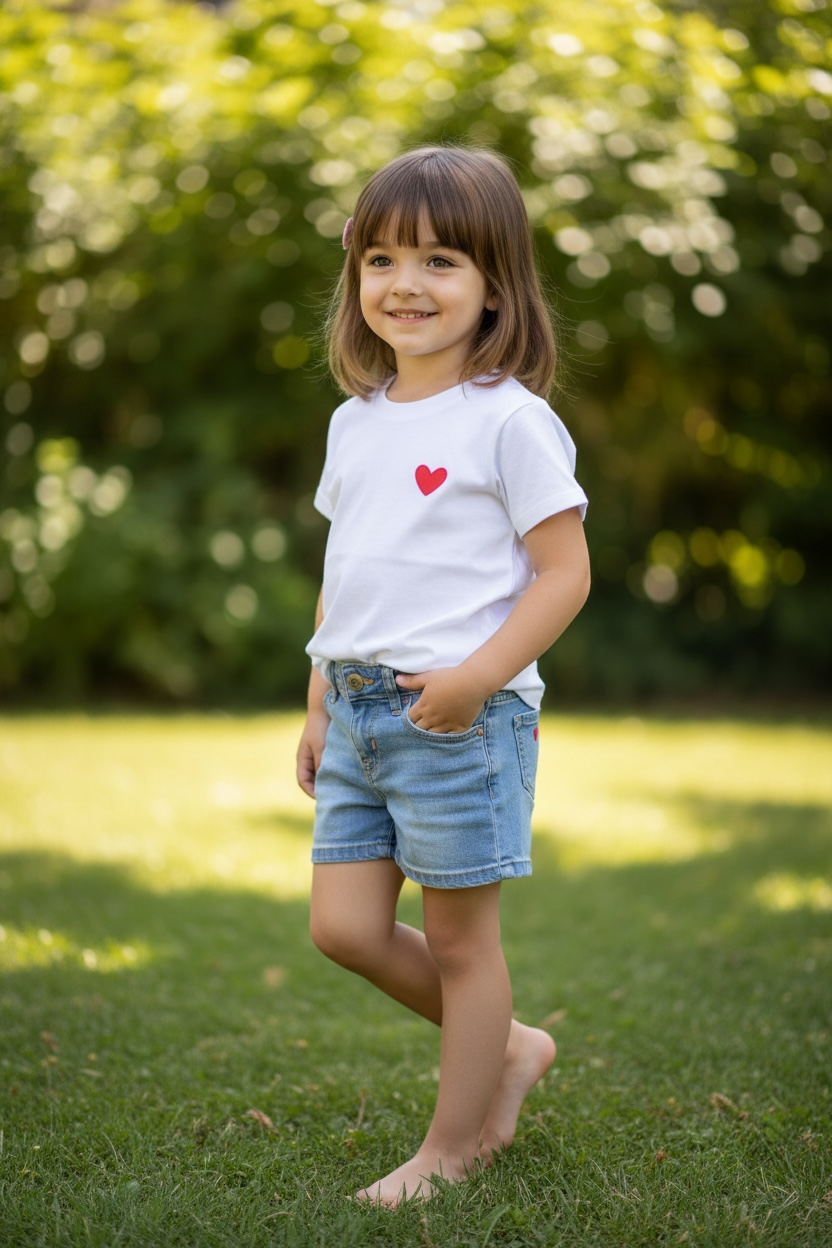 T-SHIRT COEUR ROUGE